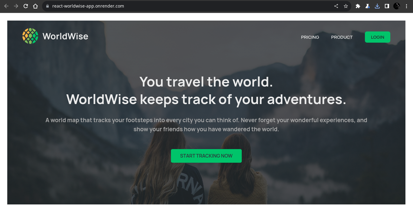 Photo of Worldwise Web App Homepage